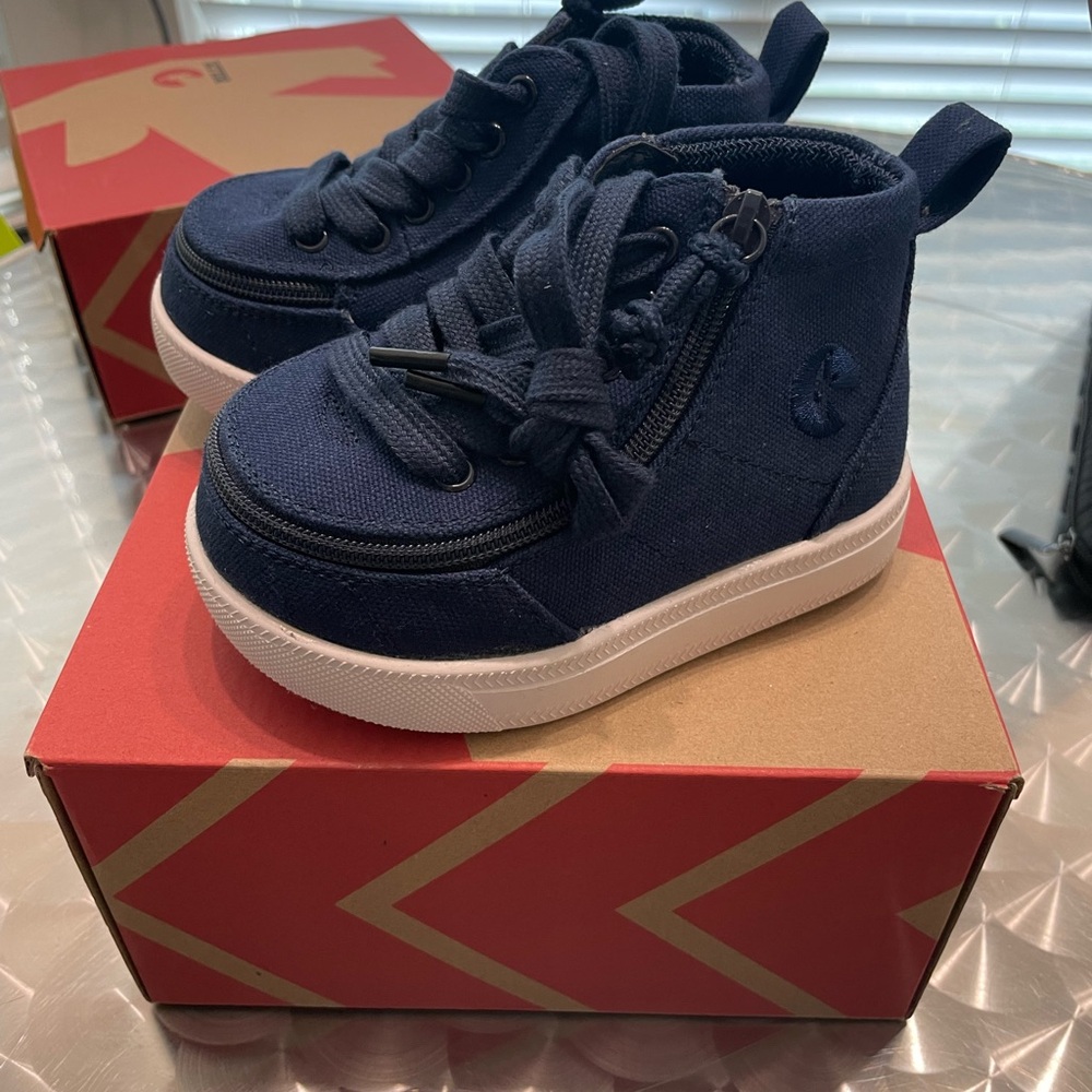 New Billy Navy Blue High-Top Sneakers